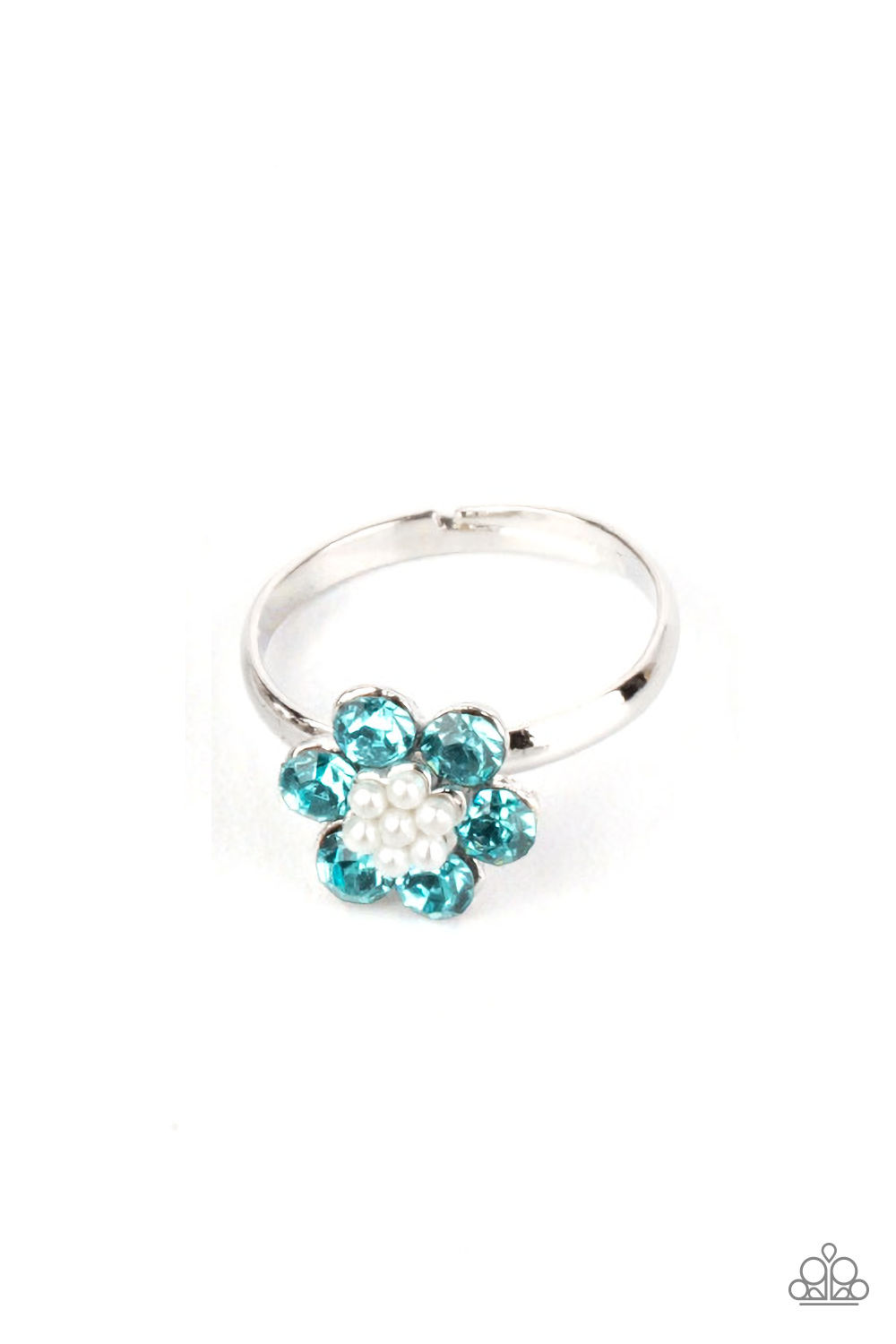 Ring - Starlet Shimmer Flower with Pearls - Blue