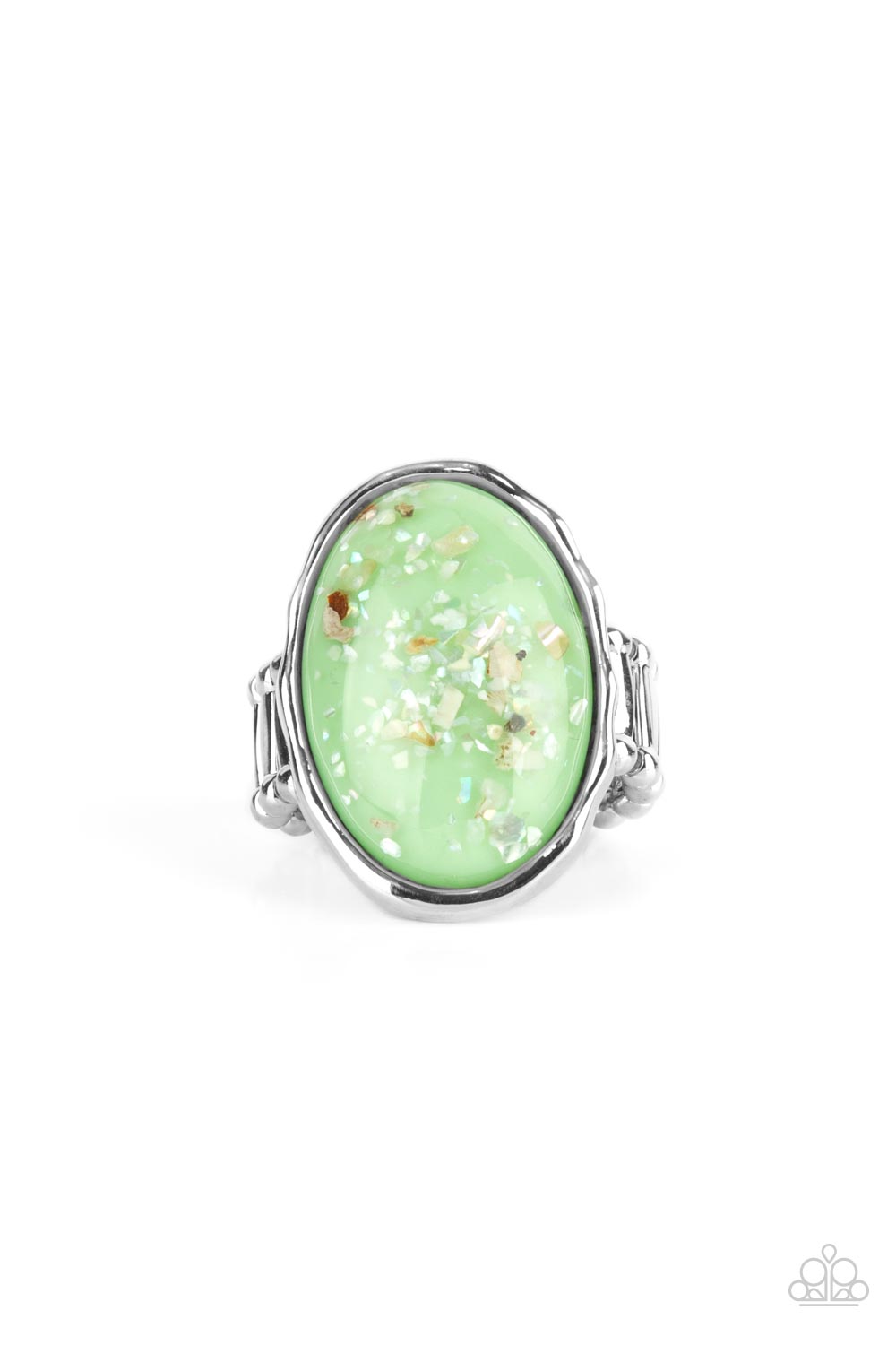 Ring - Glittery With Envy - Green