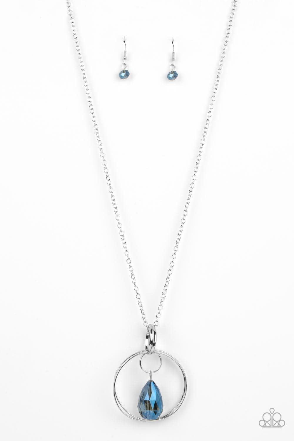 Necklace - Swinging Shimmer - Blue
