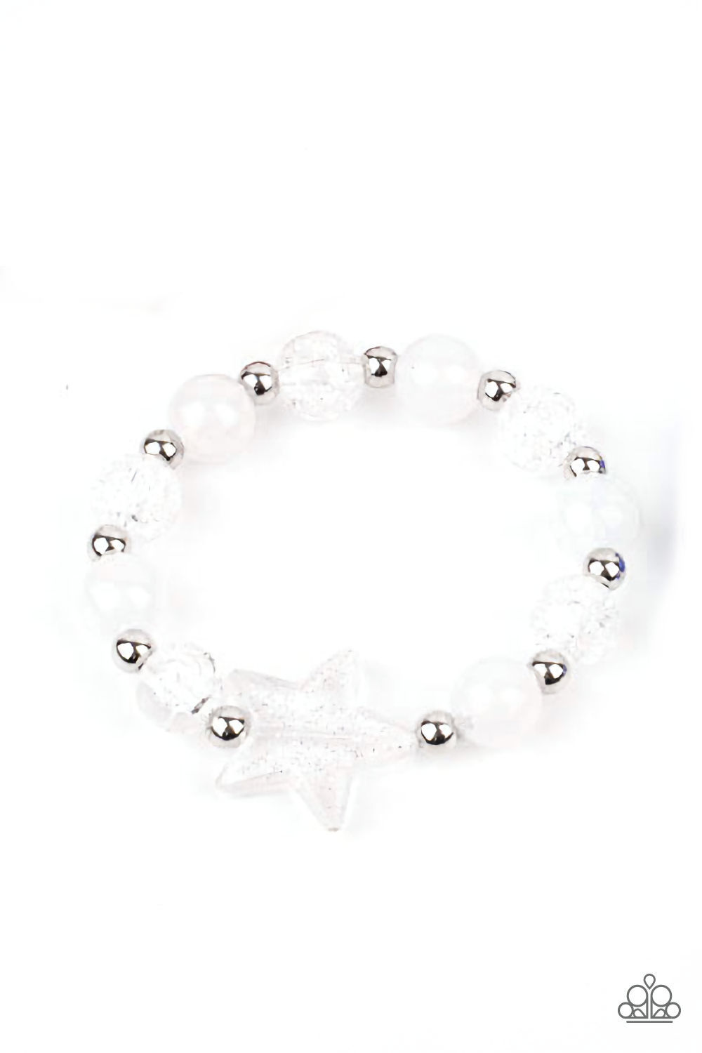 Bracelet - Starlet Shimmer Star Stretch - White