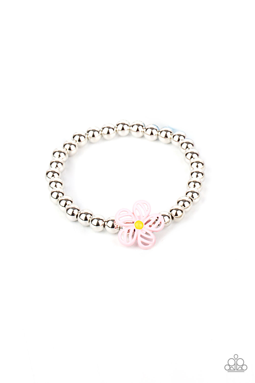 Bracelet - Starlet Shimmer Floral Charm - Pink