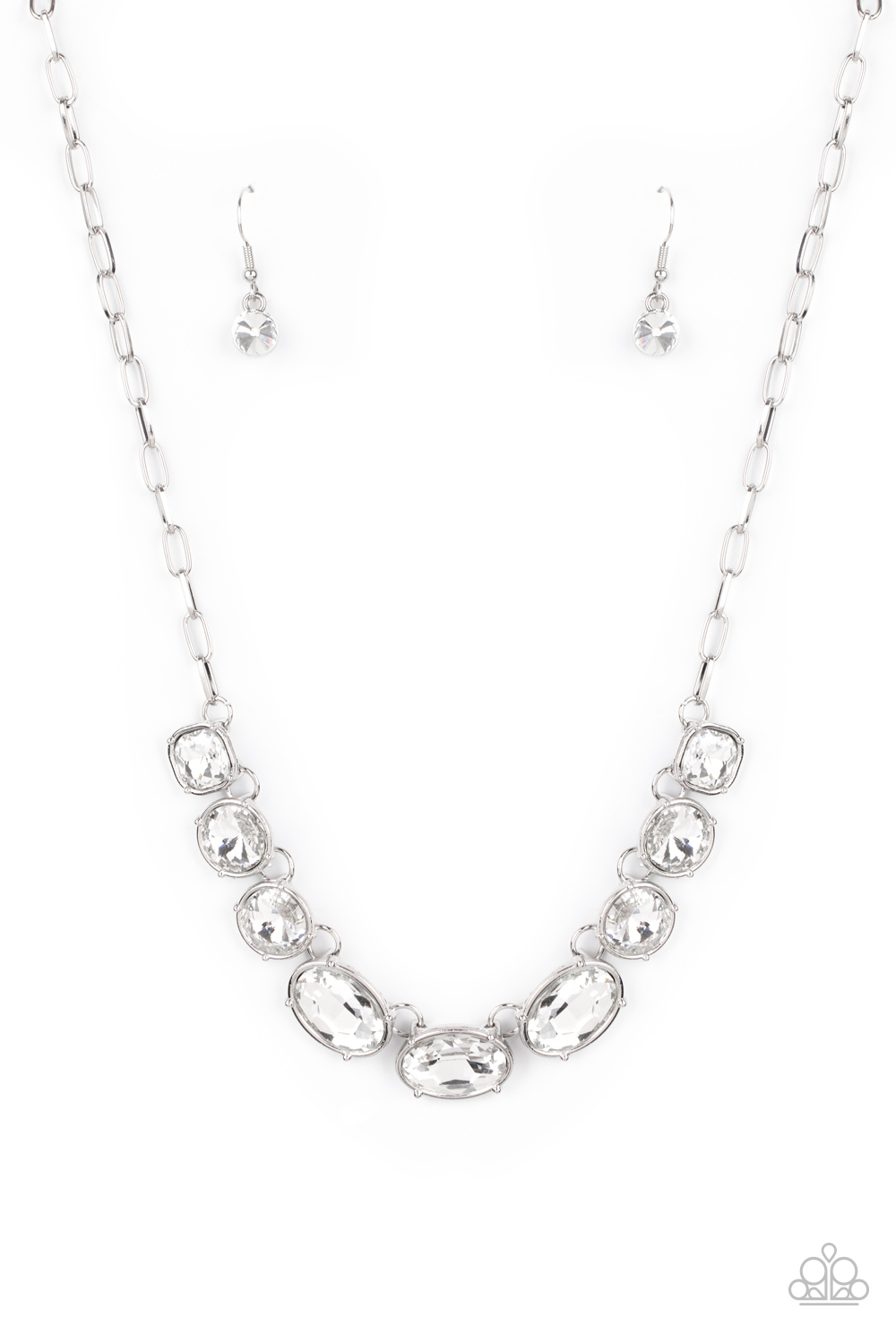 Necklace - Gorgeously Glacial - White