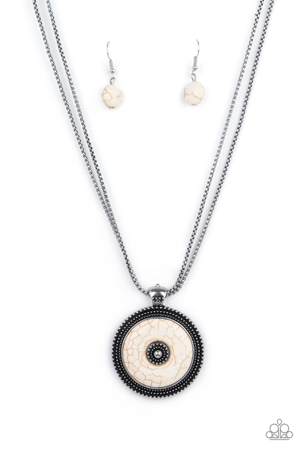 Necklace - EPICENTER of Attention - White