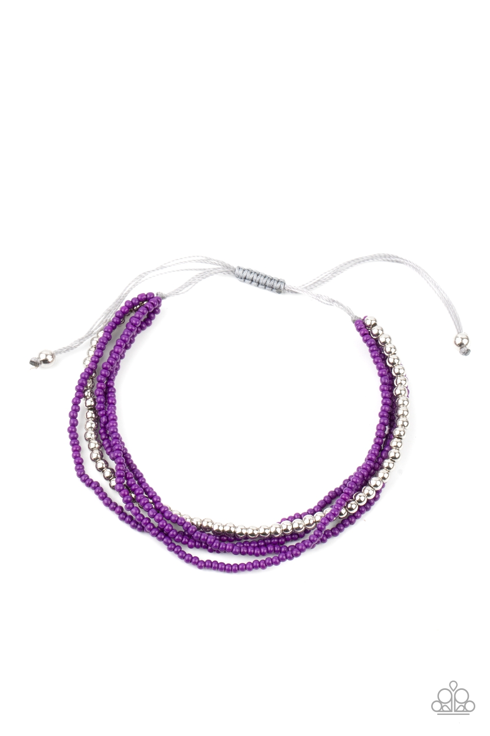Bracelet - All Beaded Up - Purple