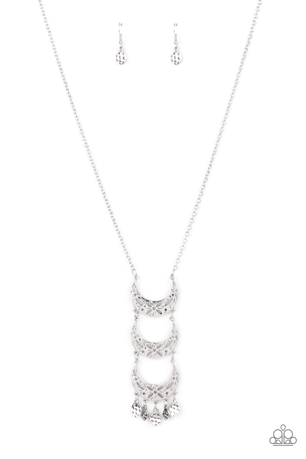 Necklace - Half-Moon Child - Silver