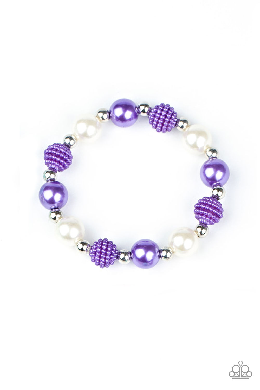 Bracelet - Starlet Shimmer Pearl Stretch - Purple