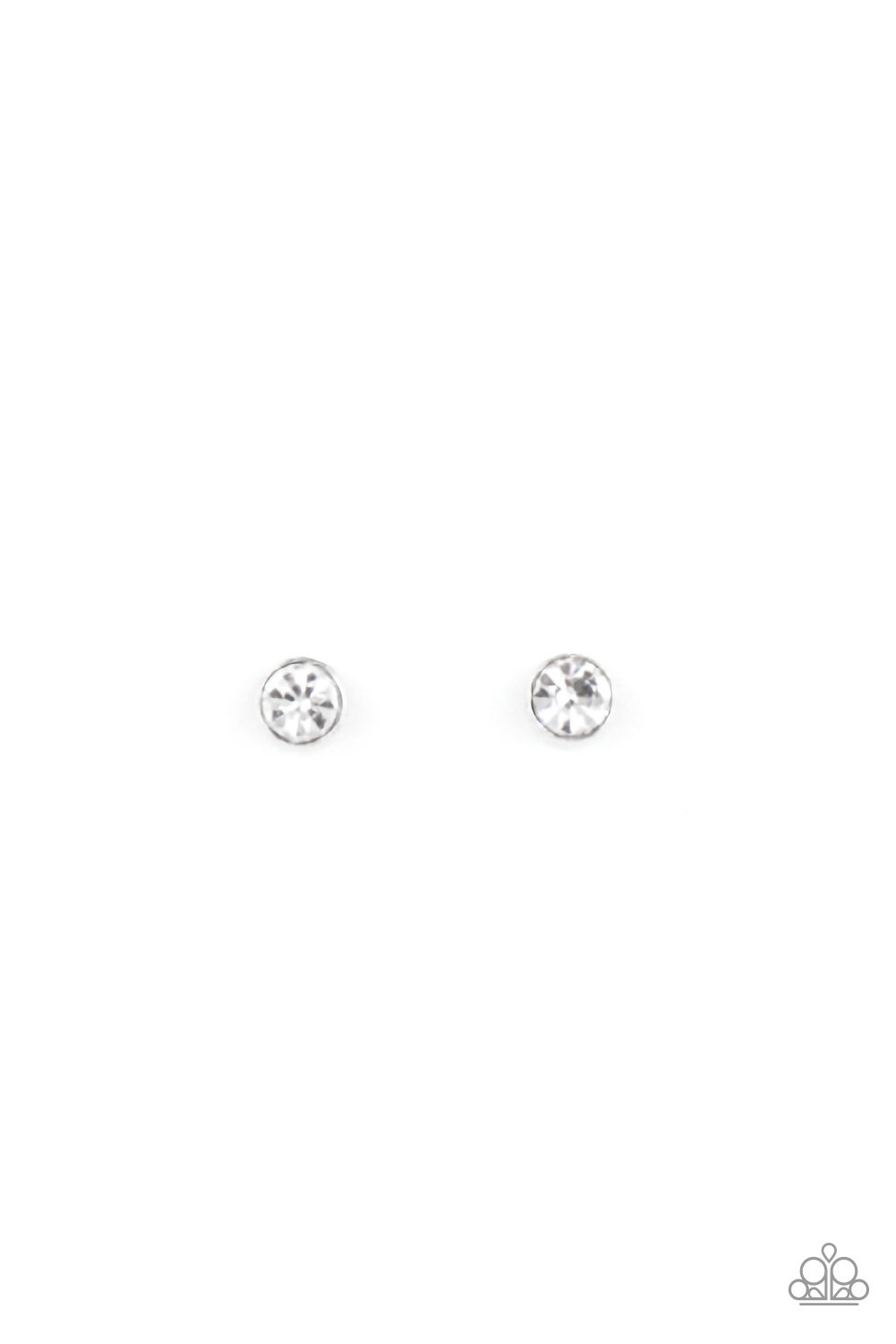 Earring - Starlet Shimmer Slv/Wht Shapes - Round
