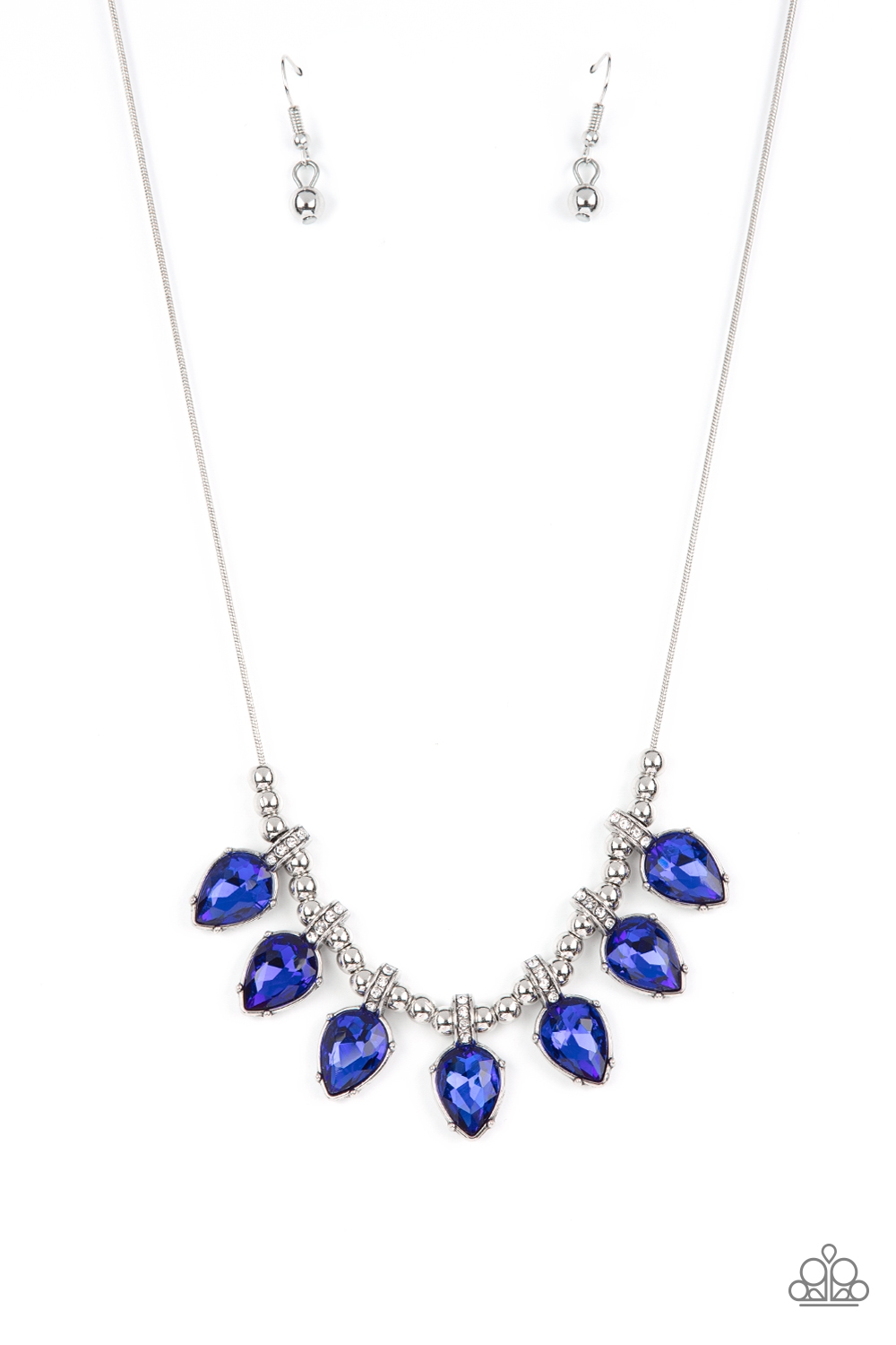 Necklace - Crown Jewel Couture - Blue