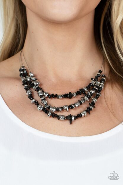 Necklace - Placid Pebbles - Black