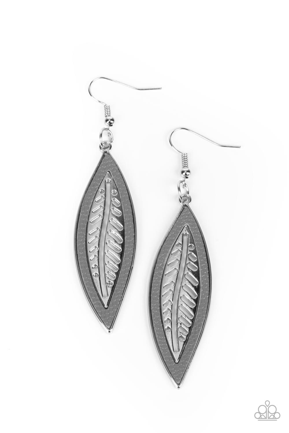 Earring - Leather Lagoon - Silver