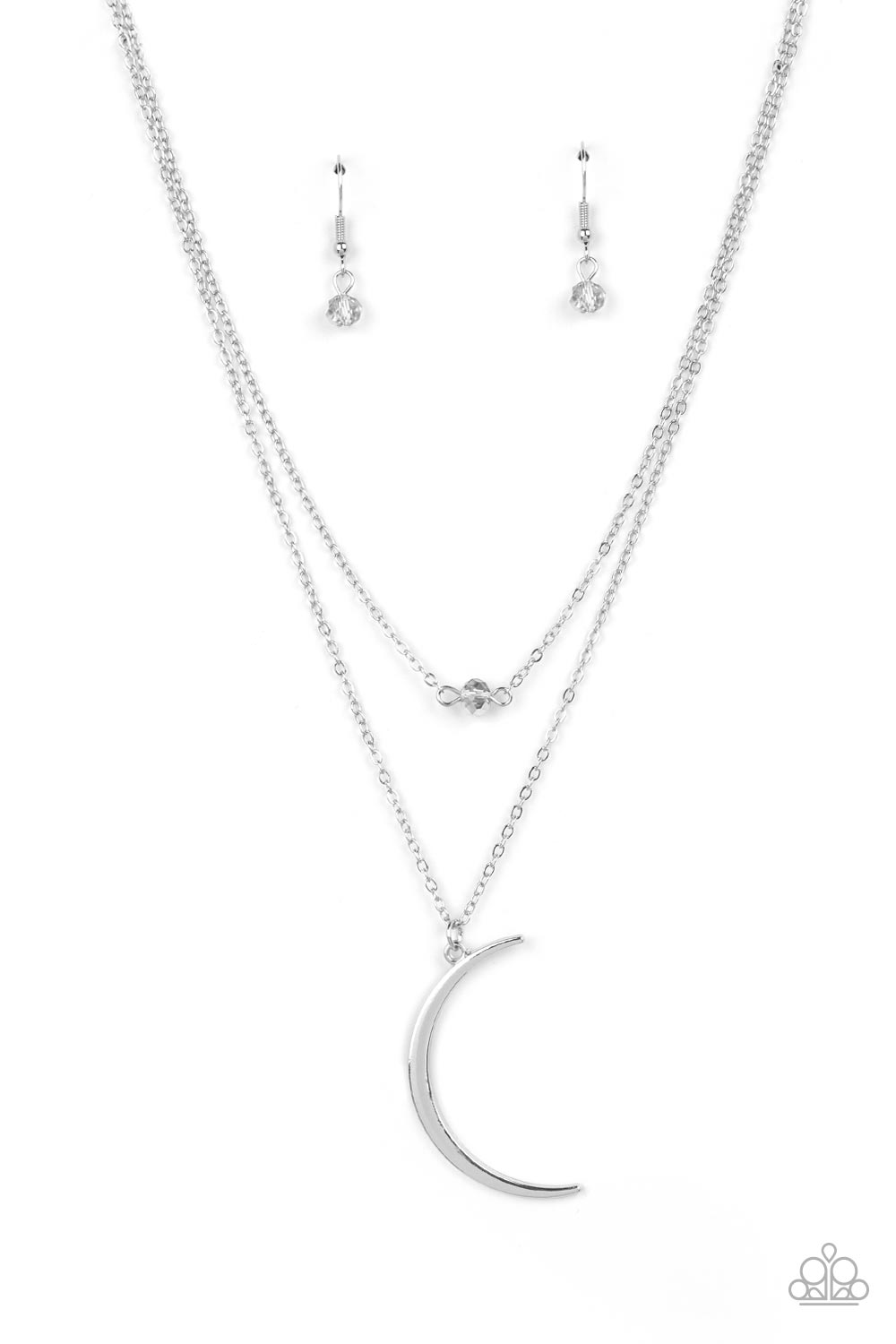 Necklace - Modern Moonbeam - Silver