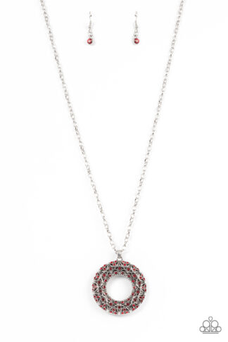 Necklace - Wintry Wreath - Red