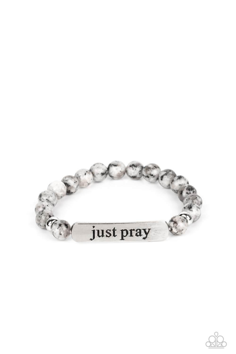 Bracelet - Just Pray - Silver