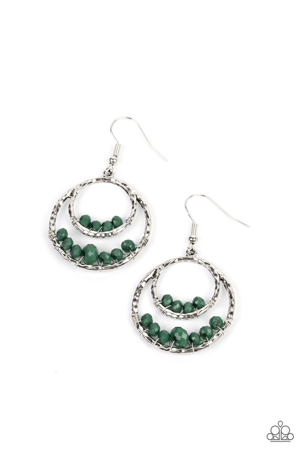 Earring - Bustling Beads - Green