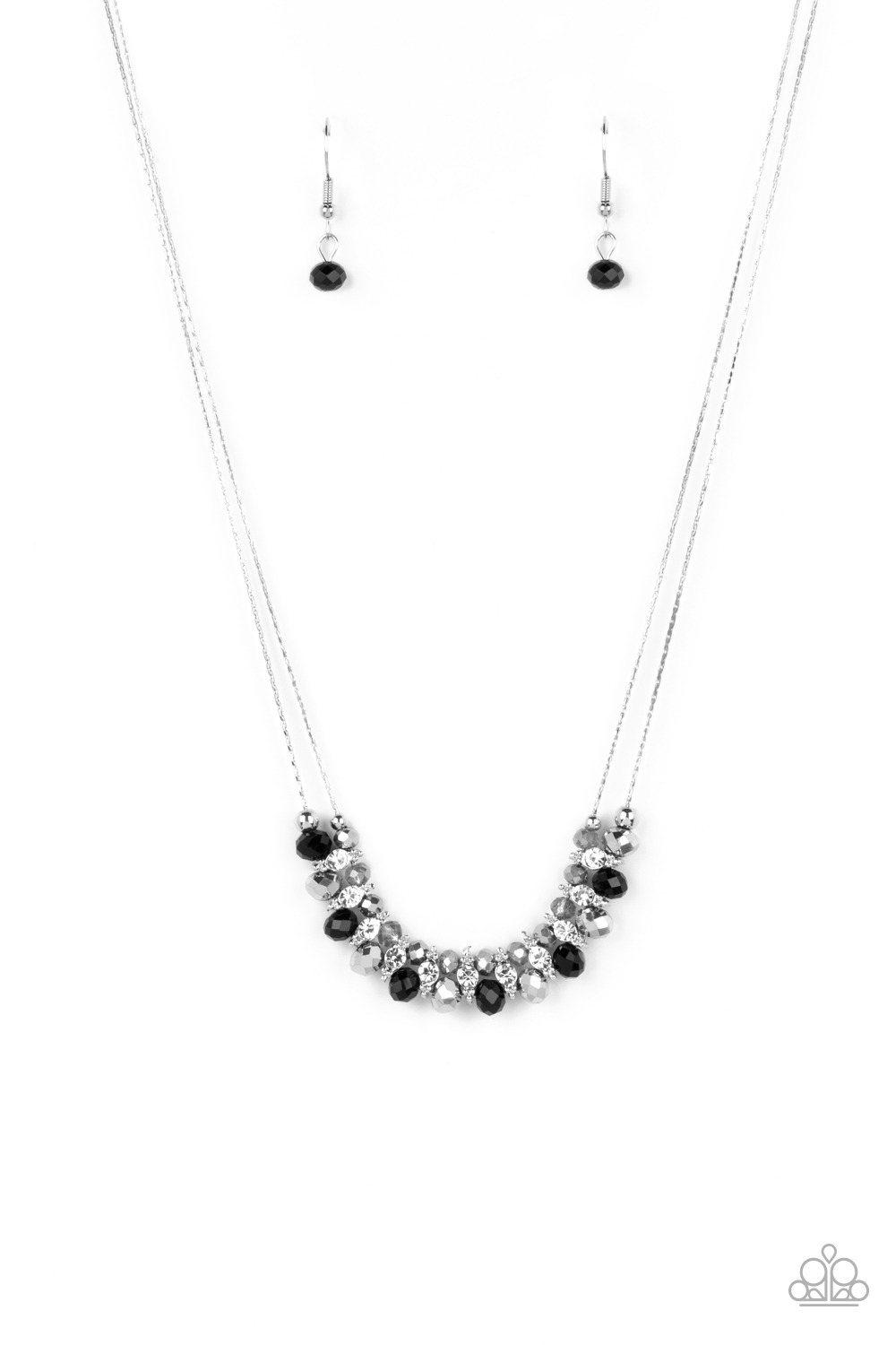 Necklace - Shimmering High Society - Black