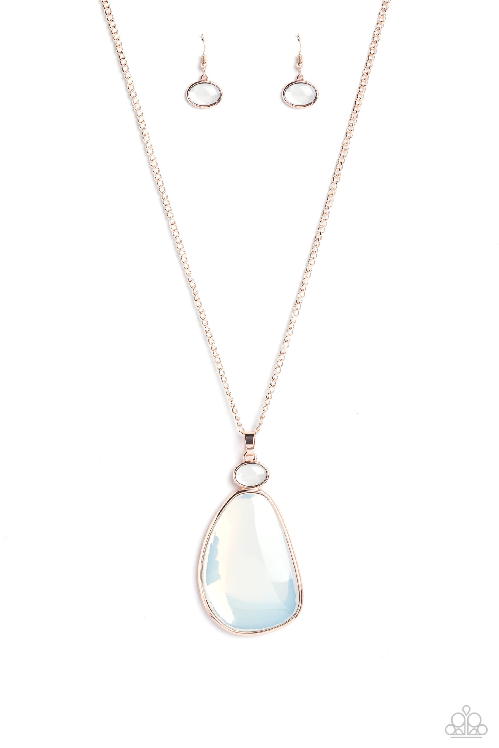 Necklace - Geometric Glow - Rose Gold