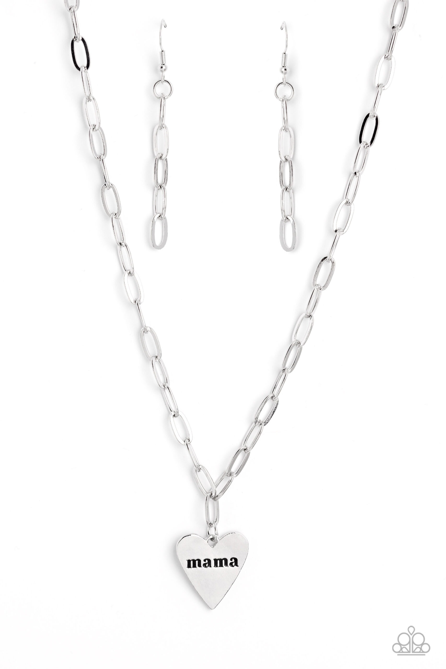Necklace - Mama Cant Buy You Love - Silver