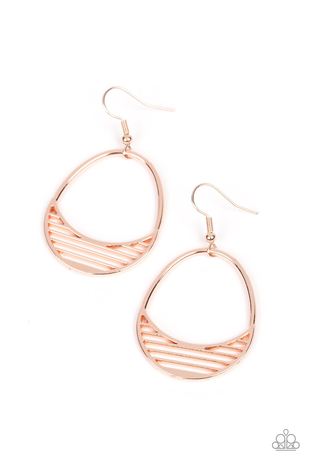 Earring - Segmented Shimmer - Rose Gold