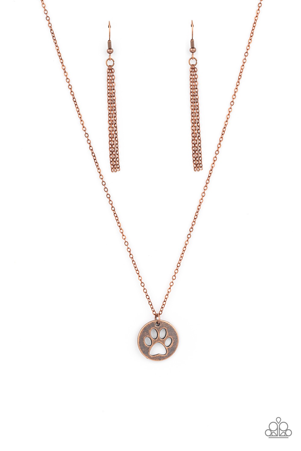 Necklace - Think PAW-sitive - Copper