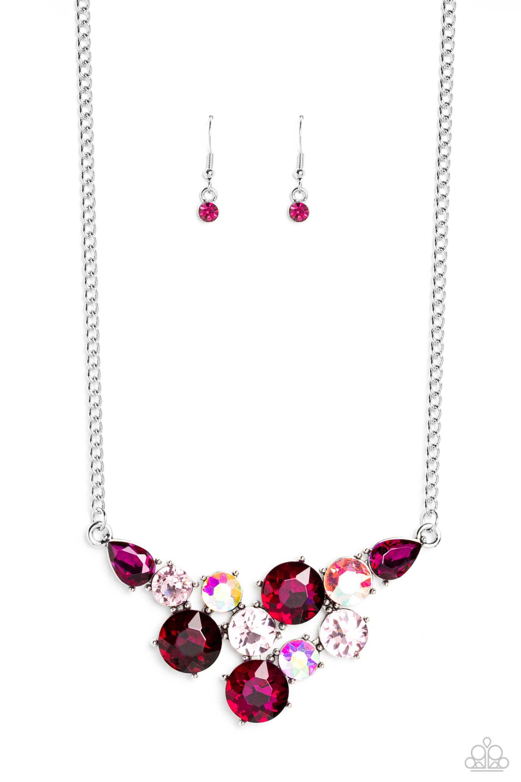 Necklace - Round Royalty - Pink