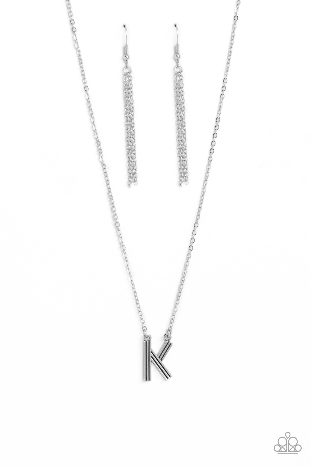 Necklace - Leave Your Initials - Silver - K