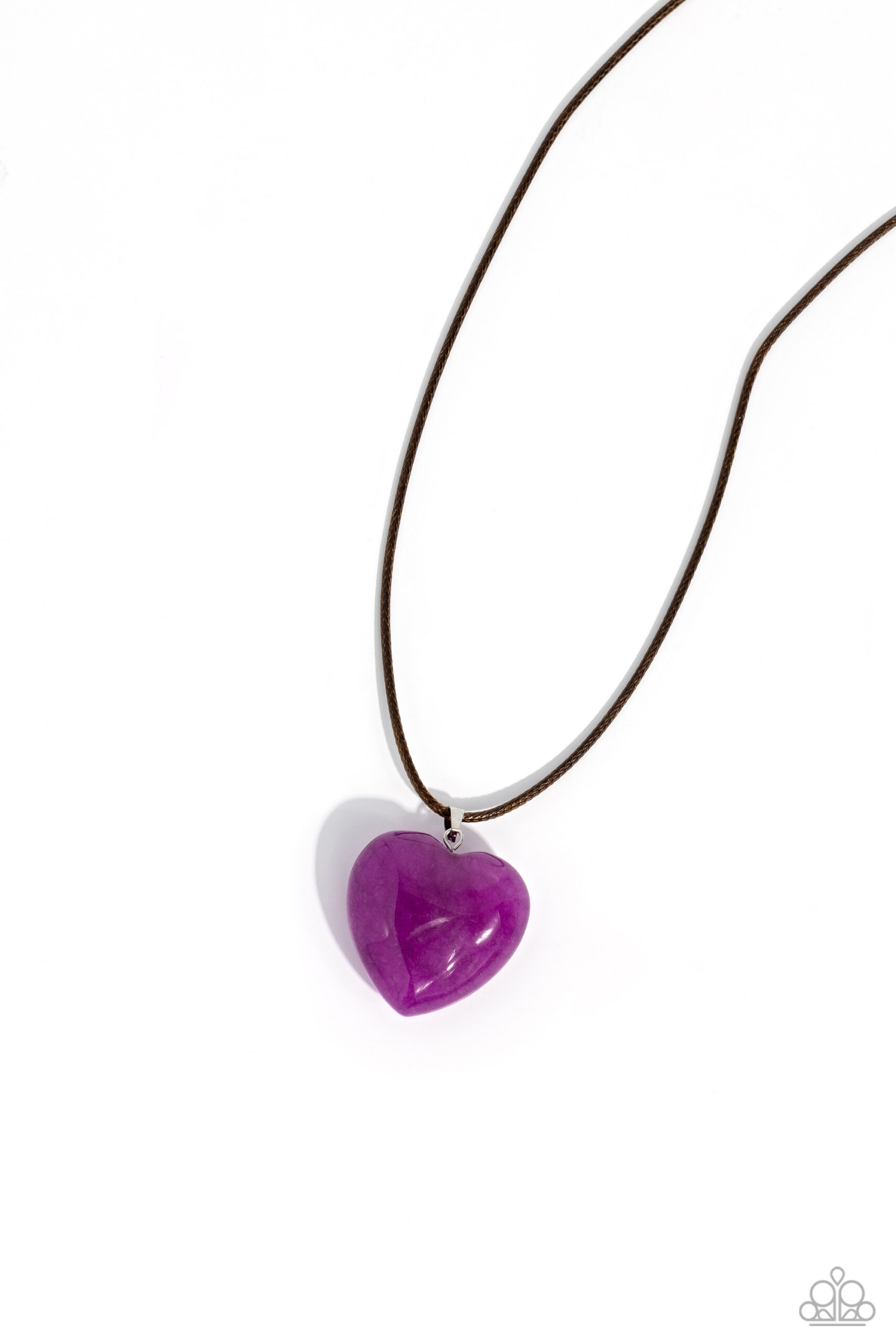 Necklace - Serene Sweetheart - Purple