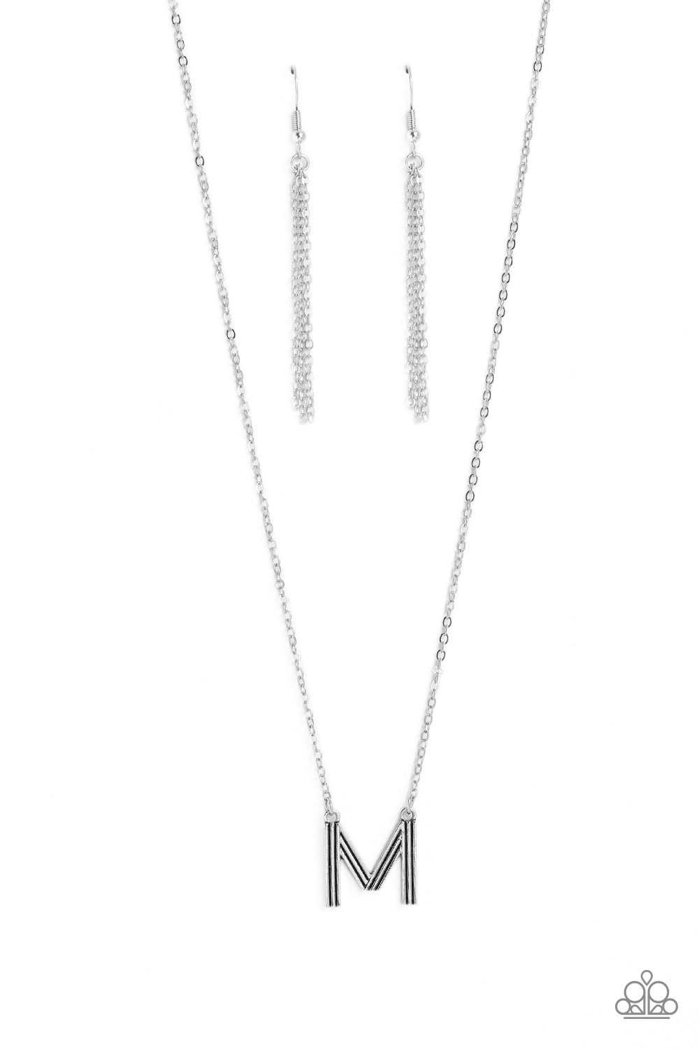 Necklace - Leave Your Initials - Silver - M