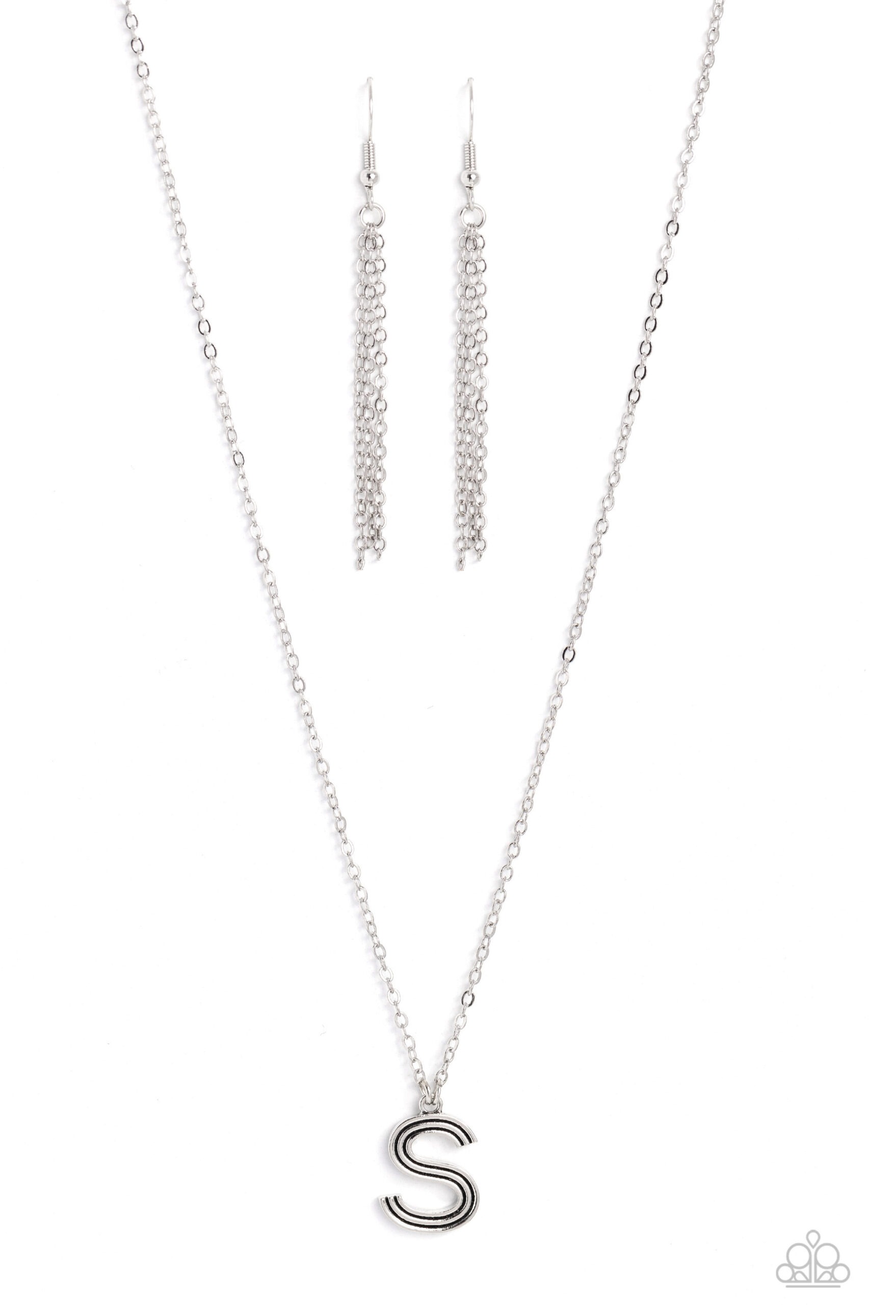 Necklace - Leave Your Initials - Silver - S