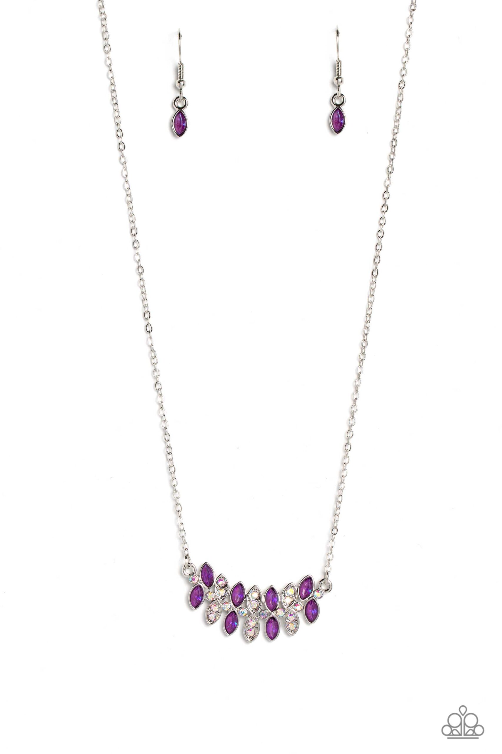 Necklace - Lustrous Laurels - Purple