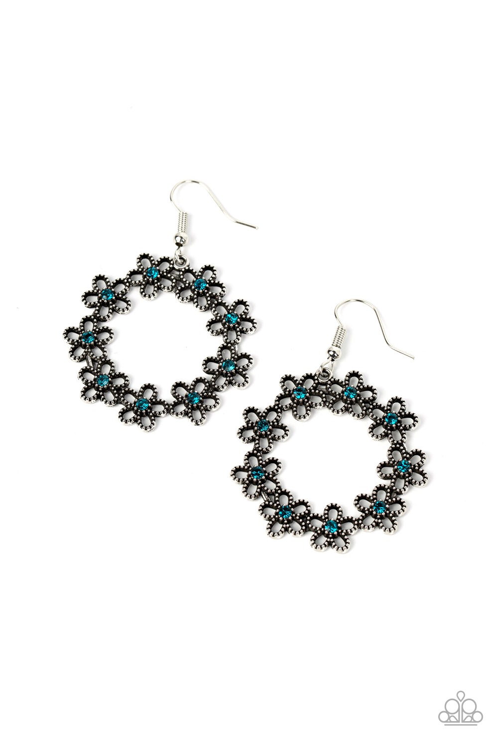 Earring - Floral Halos - Blue