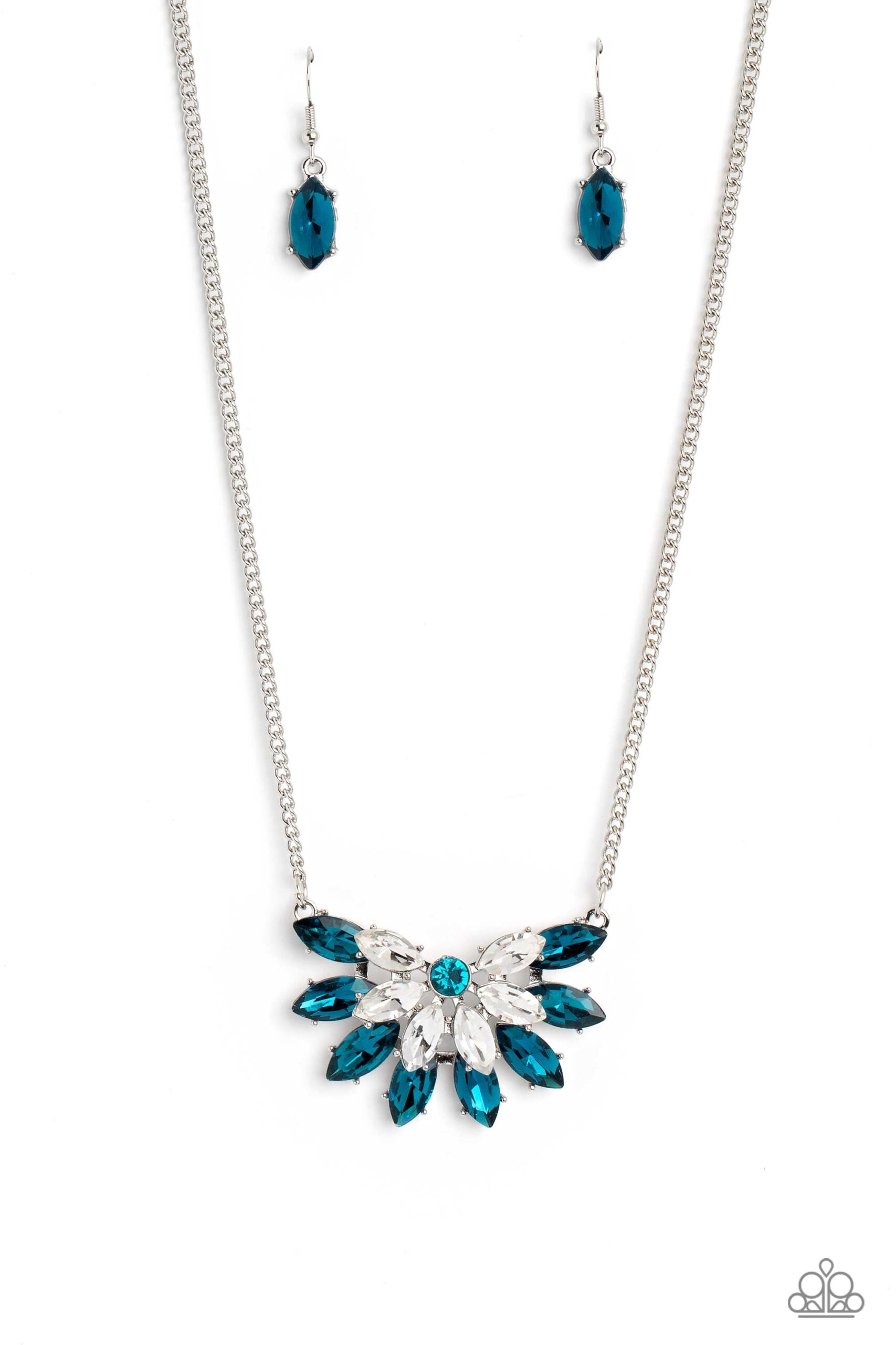 Necklace - Frosted Florescence - Blue