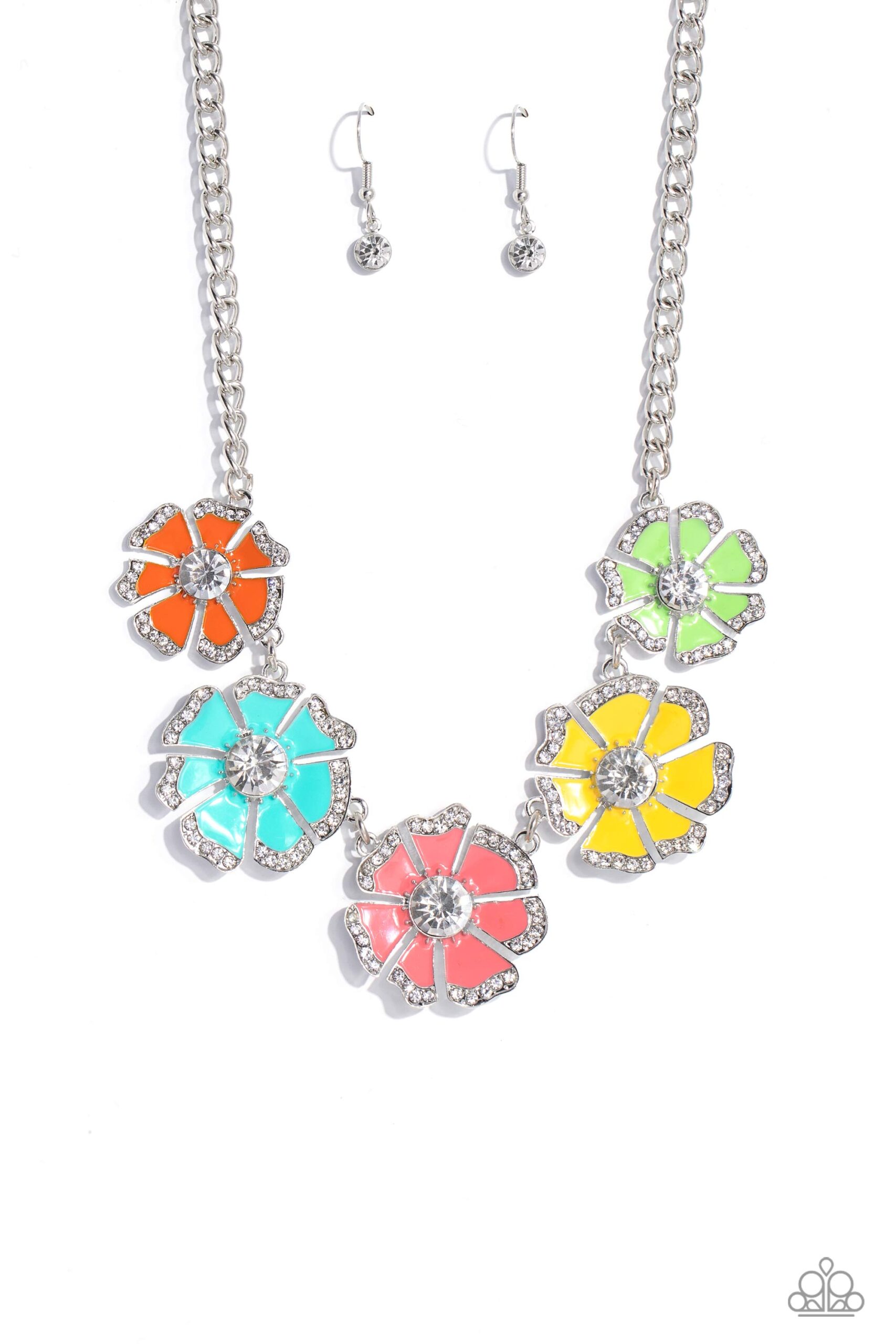 Necklace - Playful Posies - Multi
