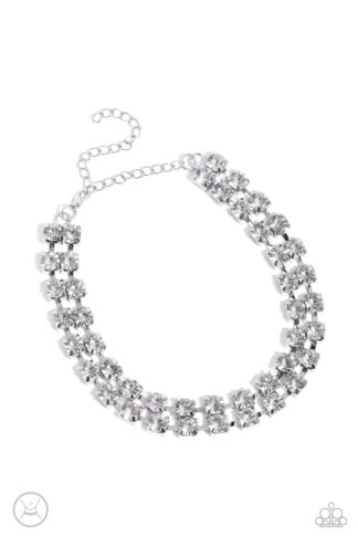 Necklace - Glistening Gallery - White