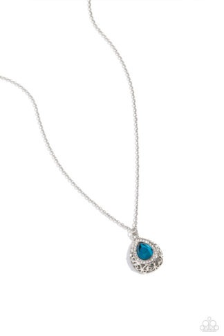 Necklace - Gracefully Glamorous - Blue