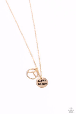 Necklace - Expect Miracles - Gold