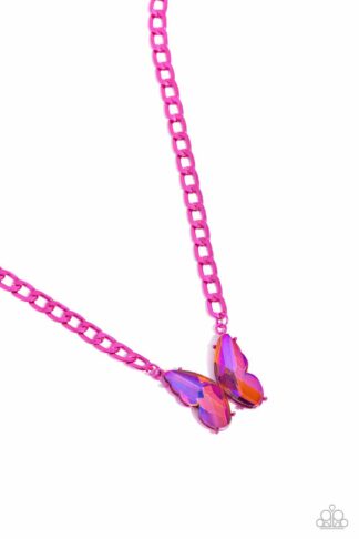 Necklace - Fascinating Flyer - Pink