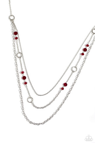 Necklace - Starry-Eyed Eloquence - Red