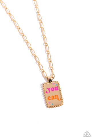 Necklace - Yes You Can - Gold