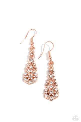 Earring - GLITZY on All Counts - Copper
