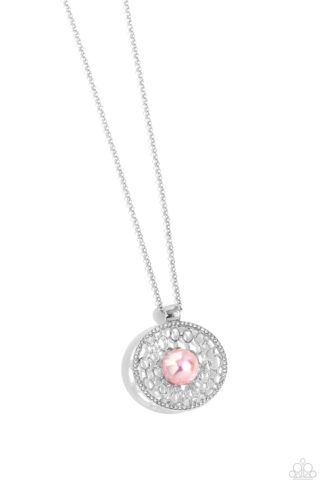 Necklace - Wall Street Web - Pink